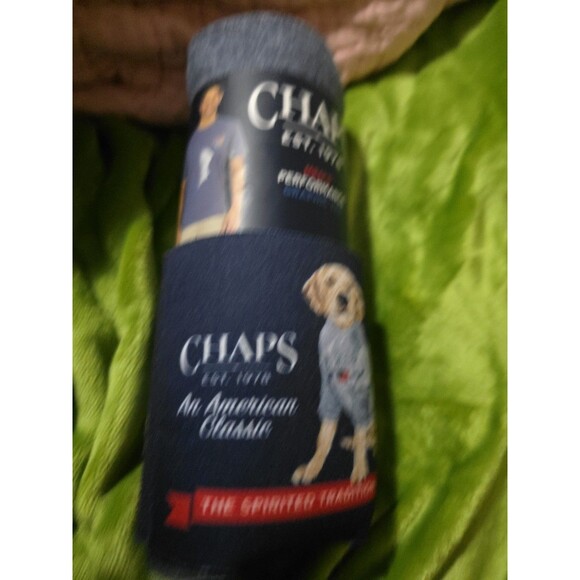 Chaps Mens Navy Blue Short Sleeve Performance Graphic T-Shirt & Coozy - Picture 3 of 8
